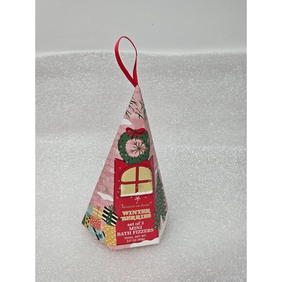 Maison De Base Winter Berries Set Of 3 Mini Bath Fizzers Gift Set Holiday Design - Picture 1 of 1